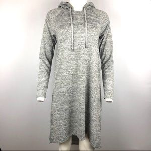 cable & Gauge Gray High-Low Casual hooded  Dress